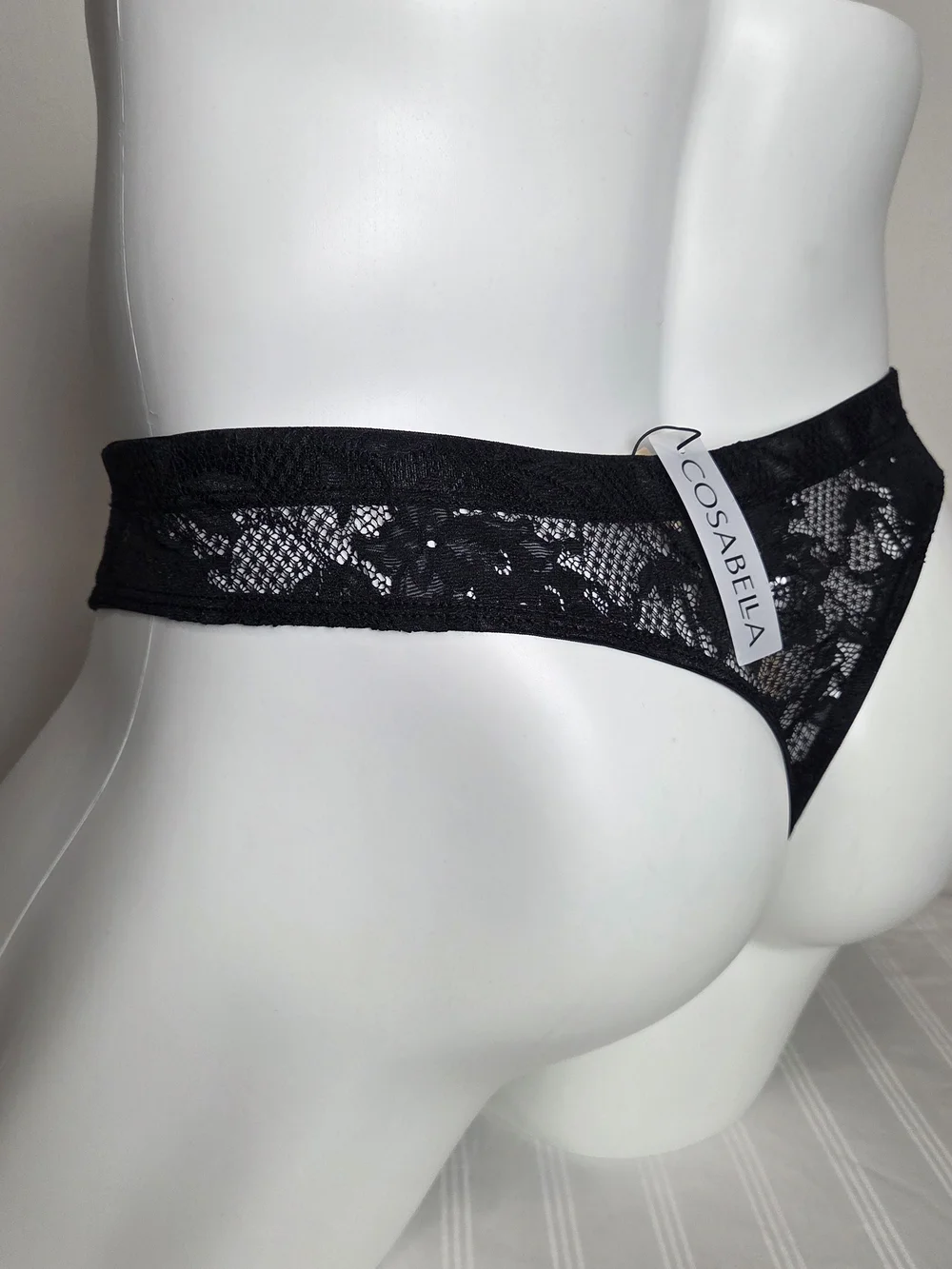 Cosabella Black Floral Classic G String